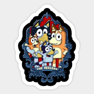 bluey happy fams Sticker